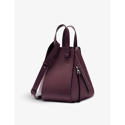 Loewe Hammock Small Leather Shoulder Bag In Malbec
