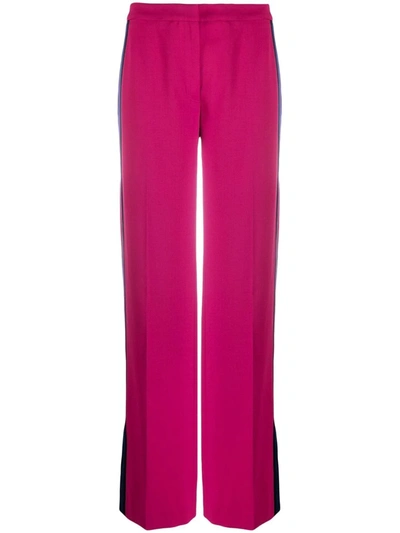 Karl Lagerfeld High-waist Wide-leg Trosuers In 粉色