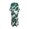 La Doublej Magnifico Monstera-print Silk-twill Dress In Monstera