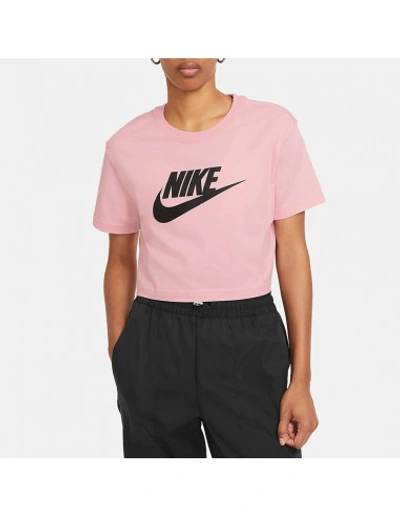 Nike T-shirt With Logo In Pink