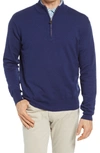 Peter Millar Men's Crest Quarter-zip Sweater In Navy
