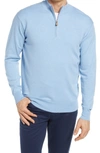 Peter Millar Crown Quarter Zip Pullover In Cottage Blue