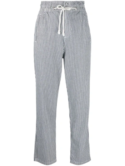 Ba&sh Orsay Striped Straight-leg Trousers In Blue