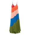 Carolina Herrera Diagonal Tiered-colorblock Gown In Multicolor