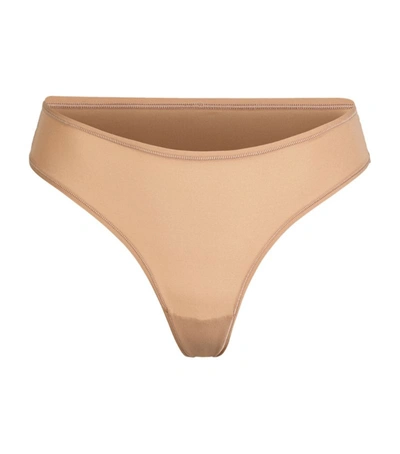 Skims Fits Everybody Cheeky Thong In Brown