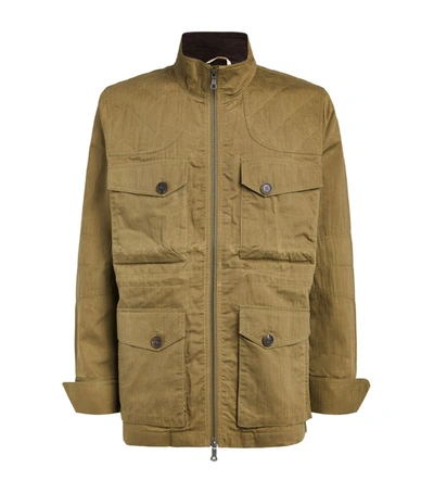 Purdey Waxed Hanning Jacket In Green