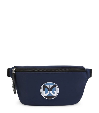 Dolce & Gabbana Kids' Logo Patch Belt Bag In Blue