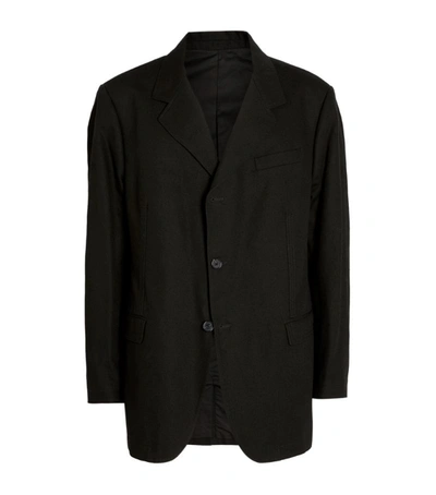 Raf Simons Boxy Cotton Blazer In Black