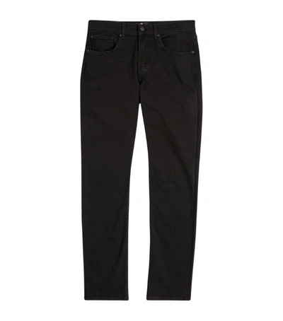 7 For All Mankind Ronnie Tapered Lux Performance Skinny Jeans In Black