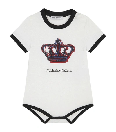 Dolce & Gabbana Babies' Kids Cotton Logo Bodysuit (3-24 Months) In Multi