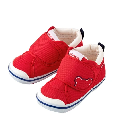 Miki House Velcro Bear Shoes In Red