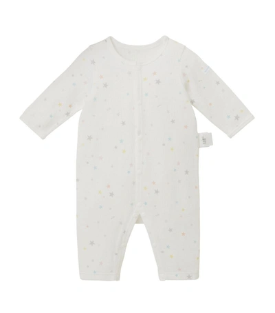 Miki House Star Print All-in-one (3-12 Months) In White