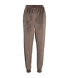 Skims Taupe Velour Jogger Lounge Pants In Amethyst