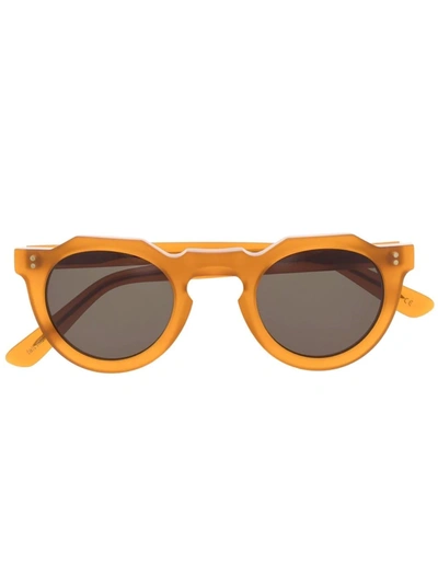 Lesca Pica Round-frame Sunglasses In Nude
