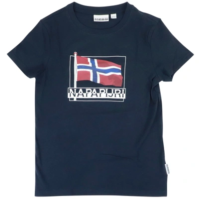 Napapijri Kids' Seji T-shirt In Blue