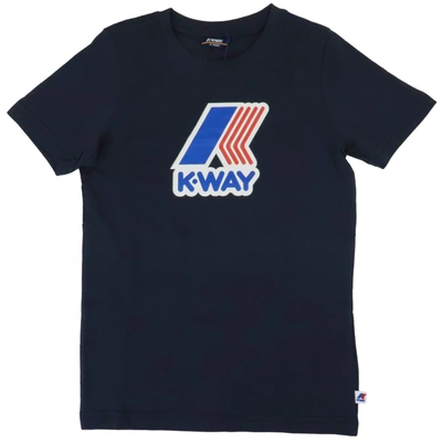 K-way Kids' Cotton T-shirt In Blue