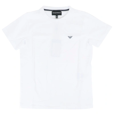 Emporio Armani Kids' Cotton T-shirt In White