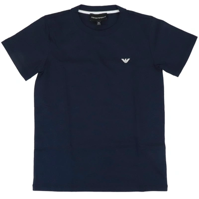 Emporio Armani Kids' Cotton T-shirt In Blue