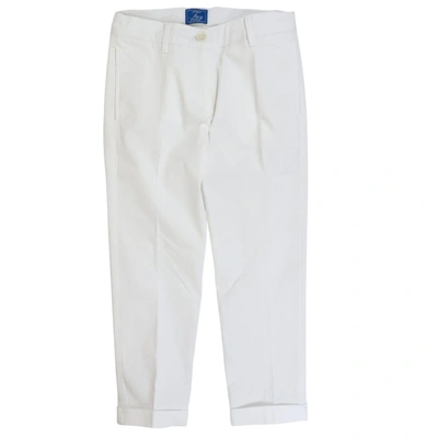 Fay Kids' Cotton Trousers In White