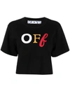 OFF-WHITE BLACK COTTON T-SHIRT,OWAA090S21JER002 1084