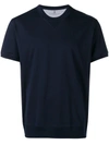 BRUNELLO CUCINELLI NAVY BLUE COTTON BLEND SWEAT T-SHIRT,M0T613510 C4425