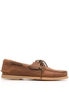 Scarosso Jude Boat Shoes In Brown