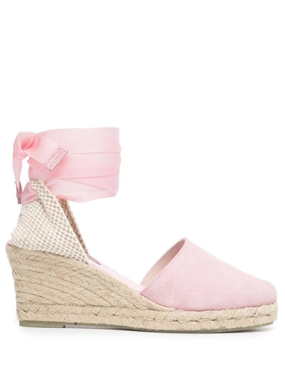 Scarosso Paloma Espadrilles In Pink Suede