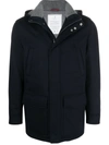 Brunello Cucinelli Cashmere Single-breasted Coat In Blue