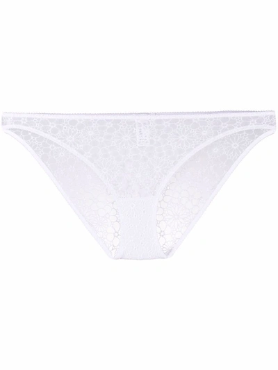 Eres Passion Floral-lace Briefs In White