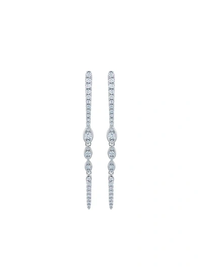 Kwiat 18kt White Gold Vine Diamond Drop Earrings