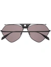 Alexander Mcqueen Abstract Pilot Frame Sunglasses In Black