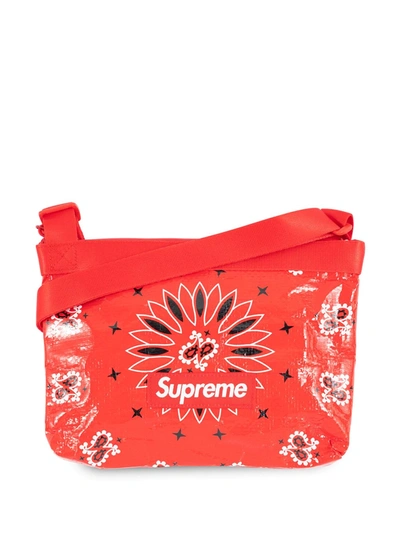 Supreme Bandana Messenger Bag In Rot
