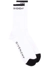 Givenchy Logo-print Two-tone Socks In White