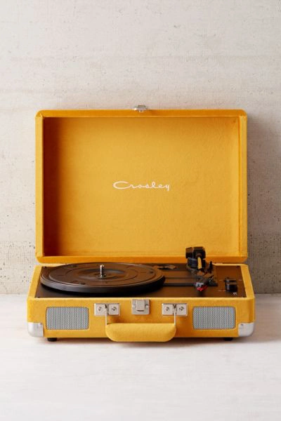 Crosley Uo Exclusive Velvet Cruiser Bluetooth Record Player In Yellow
