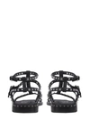 Ash Maeva Sandal In Leather With Studs In Black