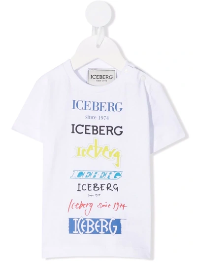 Iceberg Babies' Logo-print T-shirt In White