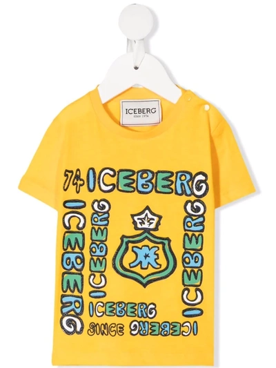 Iceberg Babies' Graphic-print T-shirt In Yellow