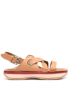 See By Chloé Ysee Crisscross Flatform Sporty Sandals In Beige