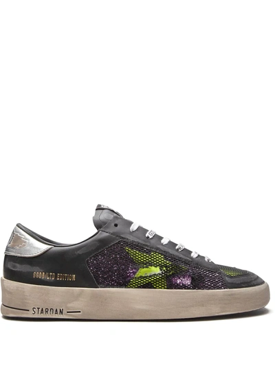 Golden Goose Stardan Glitter-detail Trainers In Black