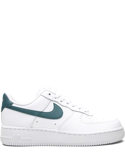 Nike White & Green Air Force 1 '07 Sneakers