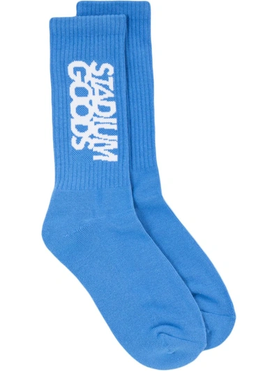 Stadium Goods Crew Length Socks In Blue