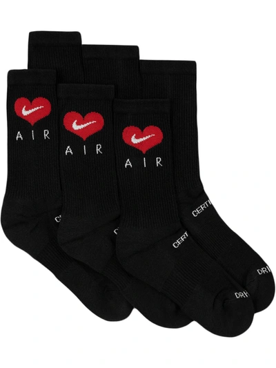 Nike X Drake Three-pack Certified Lover Boy Socks In Black