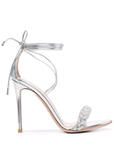 Gianvito Rossi Leomi 105 Embellished Leather Sandals In N,a