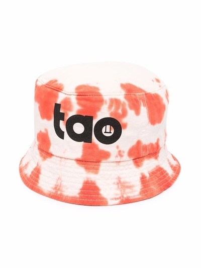 The Animals Observatory Kids' Tie-dye Bucket Hat In White