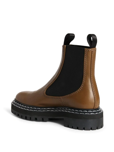 PROENZA SCHOULER LUG SOLE CONTRAST-STITCH COMBAT BOOTS