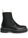 Proenza Schouler Womens Black Lug-sole Leather Chelsea Boots 6 In Black