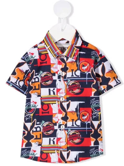 Iceberg Babies' Looney Tunes-print Cotton Shirt In Red