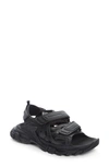 Balenciaga Track Strapped Sandals In Black