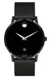 MOVADO MUSEUM CLASSIC MESH STRAP WATCH, 40MM,0607568