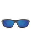 Costa Del Mar 59mm Wraparound Sunglasses In Grey Flash